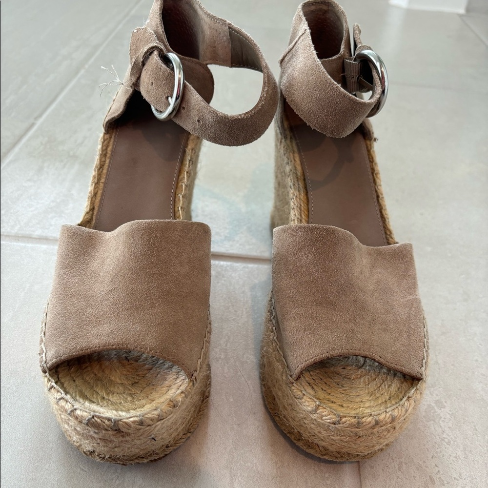 Marc Fisher Nude Wedges